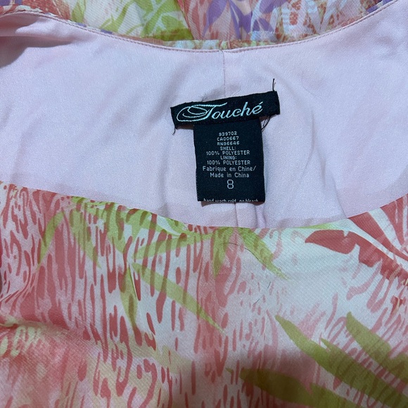 Touché tiered sleeveless maxi dress. Soft pink and rose gauzy/flowy fabric - Picture 2 of 6